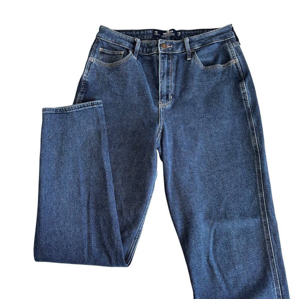 Hollister Ultra High Rise Mom Jeans Women’s 7R Cotton Blue Denim Retro 90s